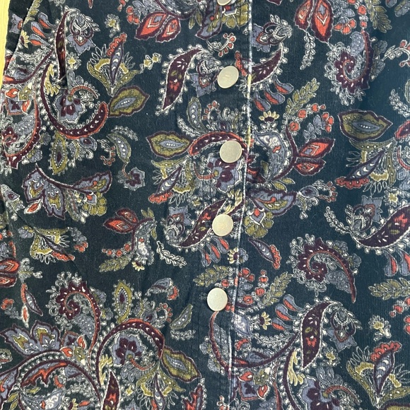 LOFT Whimsigoth Purple and Black Paisley Size 4 Miniskirt - Picture 4 of 9